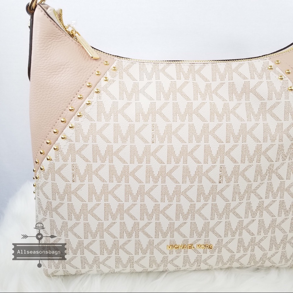 Michael Kors aria medium satchel ballet vanilla - Picture 8 of 8